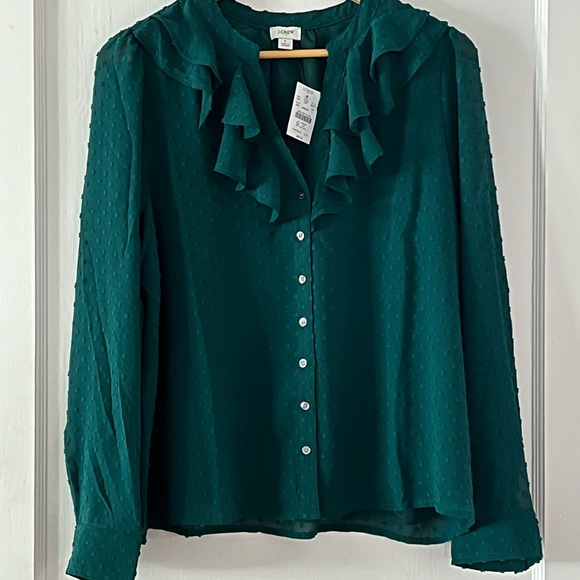 Set of two NWT JCrew Swiss dot button front blouse. - Picture 7 of 8